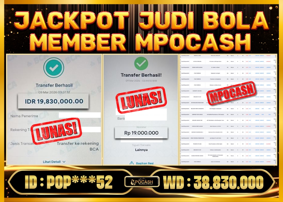 MPOCASH JACKPOT JUDI BOLA